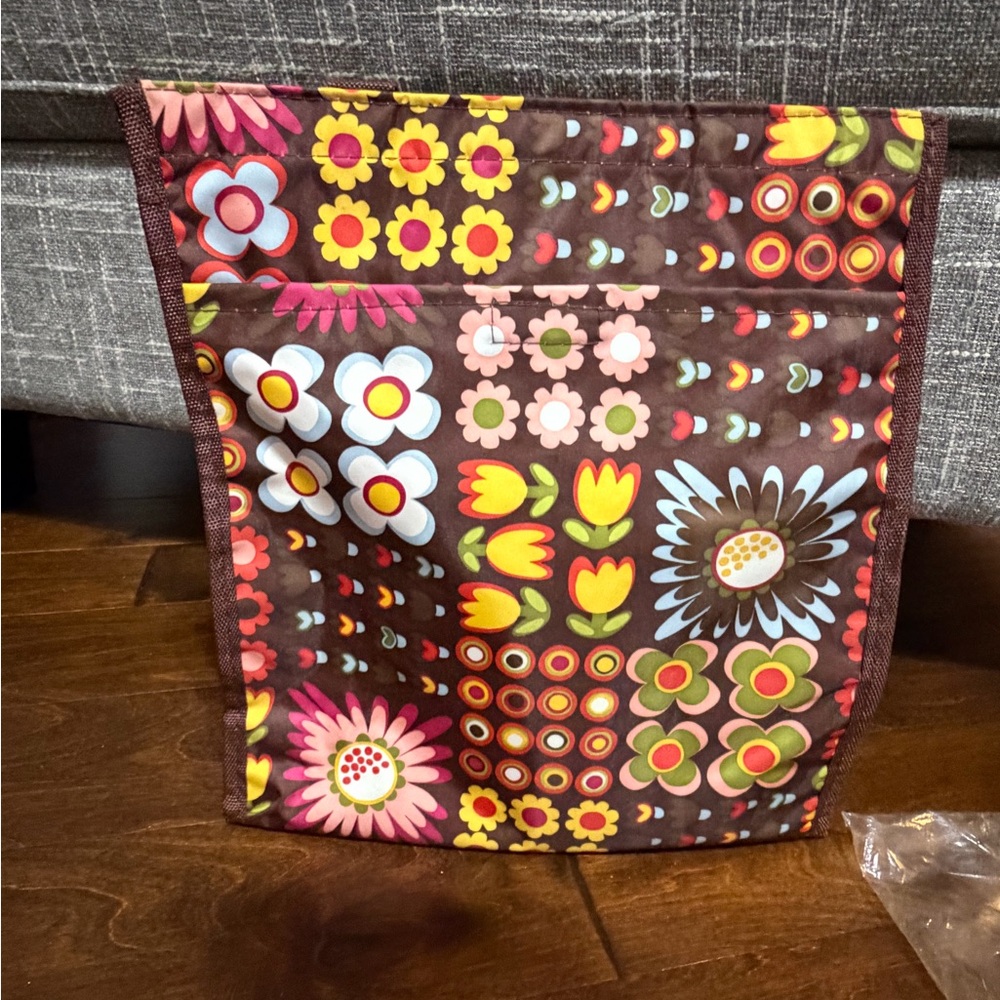 Floral Patterned Brown Totes